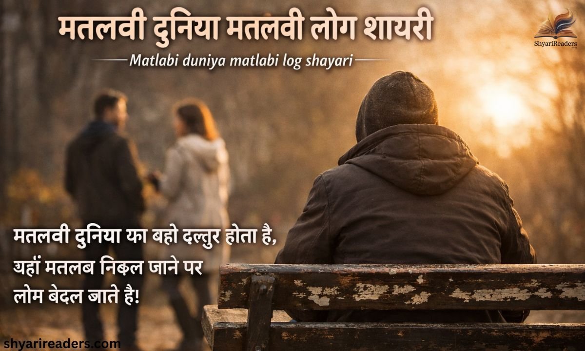 मतलबी दुनिया मतलबी लोग शायरी Matlabi log shayari