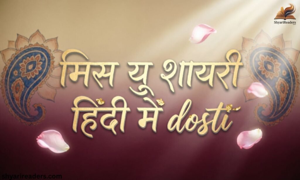 मिस यू शायरी हिंदी में dosti