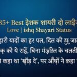 85+ Best इश्क शायरी दो लाइन Love ishq Shayari Status