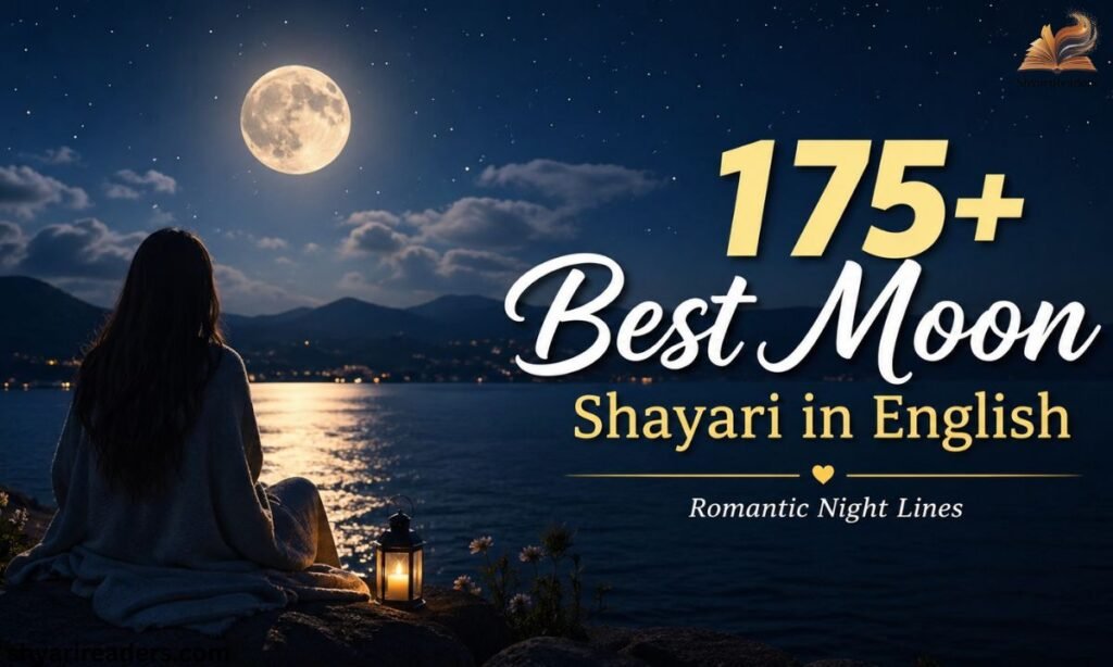 175+ Best Moon Shayari in English Romantic Night Lines