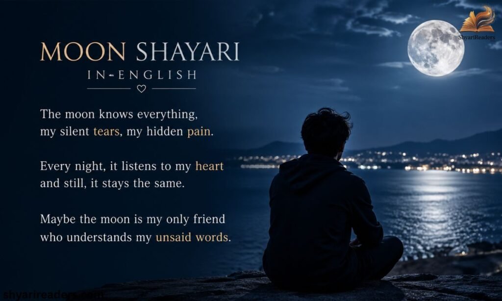 Heart-touching Moon Shayari in English
