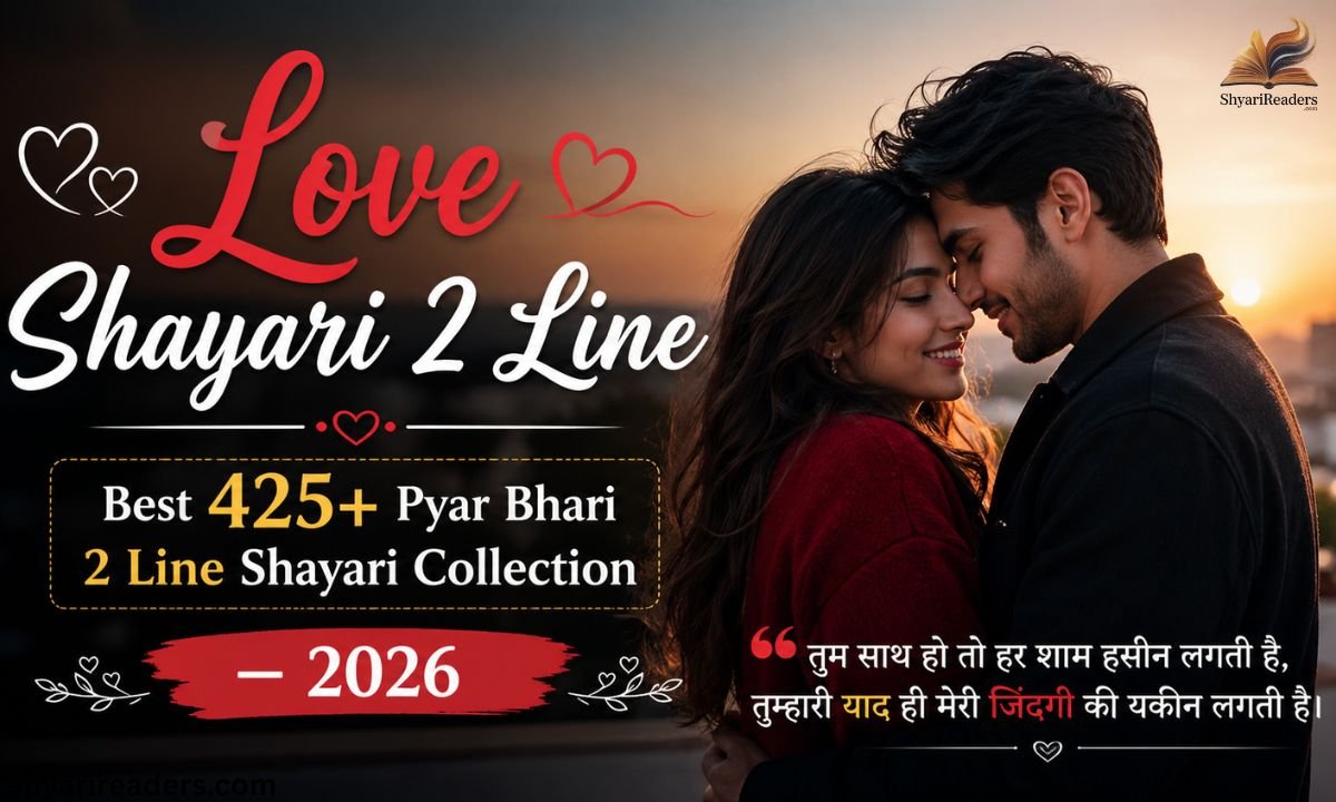 Love Shayari 2 Line – Best 425+ Pyar Bhari 2 Line Shayari Collection – 2026