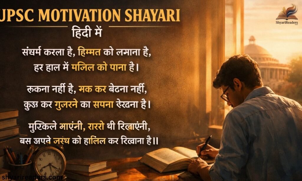 UPSC motivation shayari in hindi