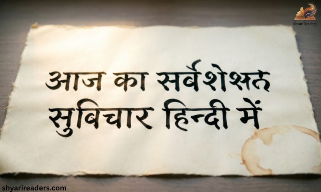 आज का सर्वश्रेष्ठ सुविचार हिन्दी में